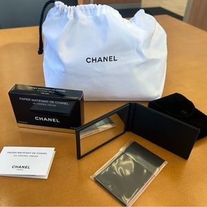Chanel Mirror, blotting pads and gift bag
